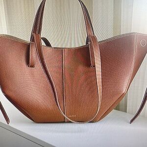 Polene Tan Leather Tote Bag